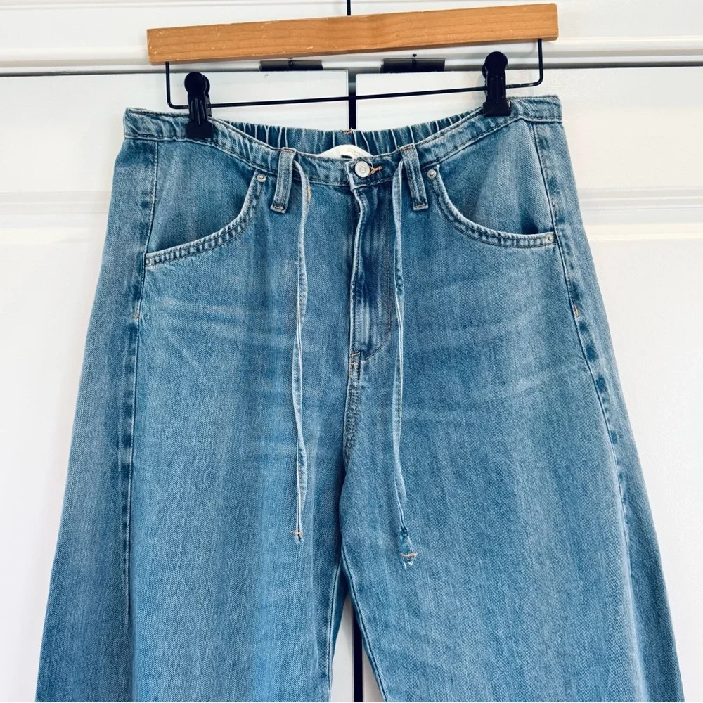 Zara drawstring jeans wide leg baggy size 4 - Picture 3 of 6